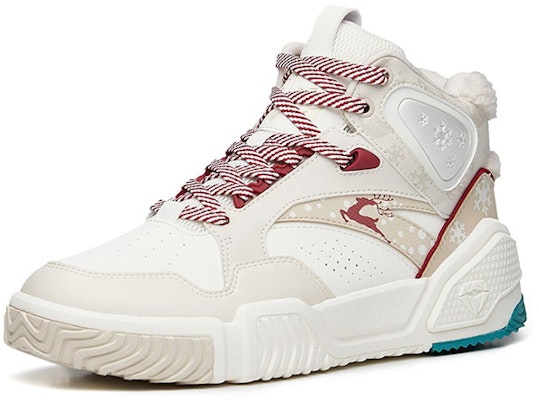 Anta High-Top Basketball Shoes 'Flame Christmas' White Grey 112238090R-4 Order Anta High-Top Basketball Shoes 'Flame Christmas' White Grey 112238090R-4