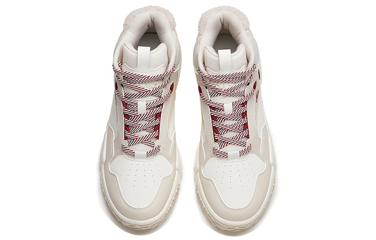 Anta High-Top Basketball Shoes 'Flame Christmas' White Grey