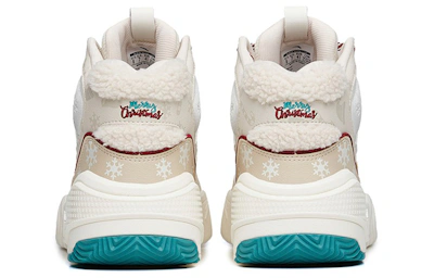 Anta High-Top Basketball Shoes 'Flame Christmas' White Grey