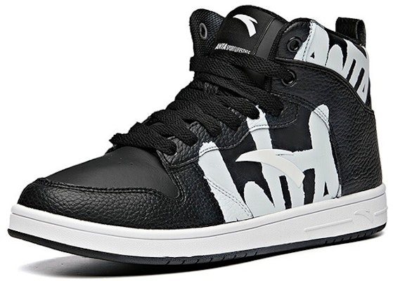 安踏戶外潮流休閒高幫板鞋男款黑白 Order 安踏戶外潮流休閒高幫板鞋男款黑白