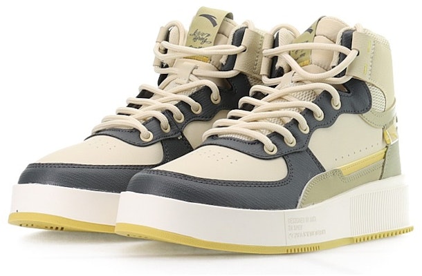 안타 라이프 시리즈 플랫폼 하이 '베이지 그레이' 운동화 912238011-9 Lookbook 안타 라이프 시리즈 플랫폼 하이 '베이지 그레이' 운동화 912238011-9