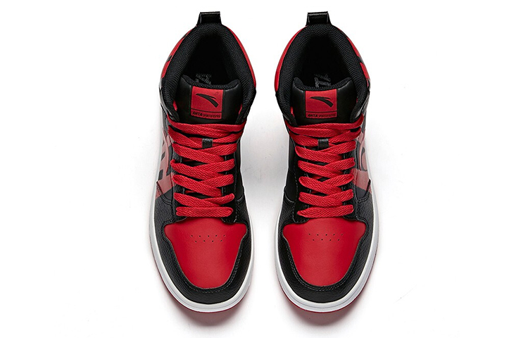 Anta High-Top Skate Shoe 'Black Red White' 圖 3
