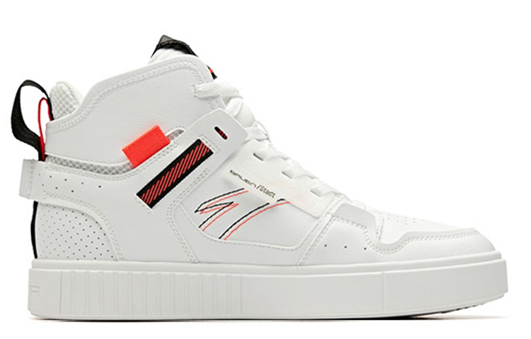 Anta High Top Skateboarding Shoes 'White Orange' 圖 2