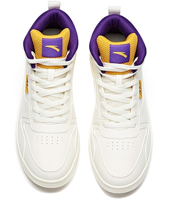 Anta High-Top Skateboard Sneakers 'White Purple Yellow' 912228010-11 Lookbook Anta High-Top Skateboard Sneakers 'White Purple Yellow' 912228010-11
