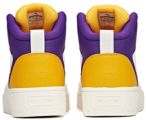 Anta High-Top Skateboard Sneakers 'White Purple Yellow' 912228010-11 Shop Anta High-Top Skateboard Sneakers 'White Purple Yellow' 912228010-11