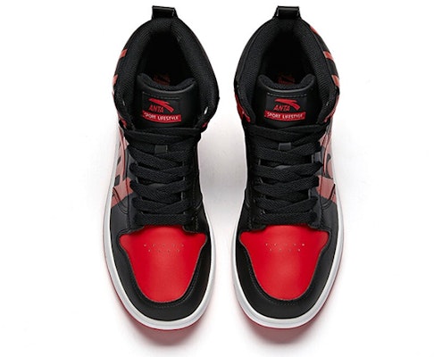 Anta High-Top Sneaker 'Black Red White' 91648060-15 Lookbook Anta High-Top Sneaker 'Black Red White' 91648060-15