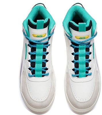 Anta High-Top Sneakers 'White Black Green' 112148013R-1 Lookbook Anta High-Top Sneakers 'White Black Green' 112148013R-1