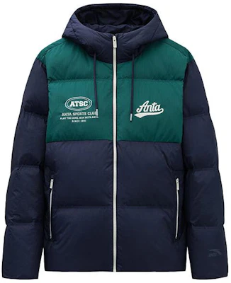 Anta Hooded Letter Patchwork Thick Jacket Deep Navy 152348920-2 Buy Anta Hooded Letter Patchwork Thick Jacket Deep Navy 152348920-2