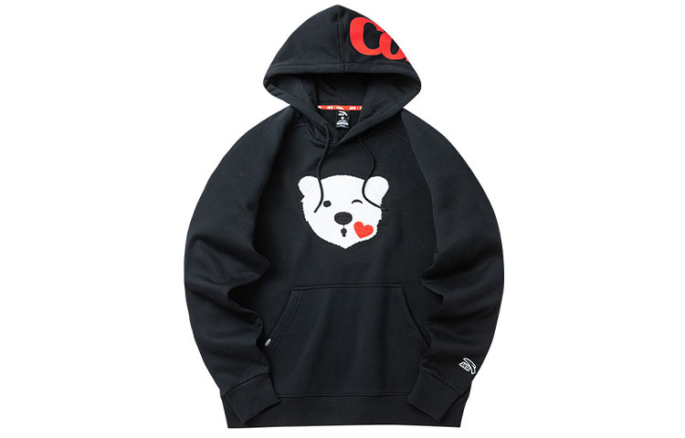 Anta Hoodie Black - Animal Print Pullover Lifestyle Series 152148703-2