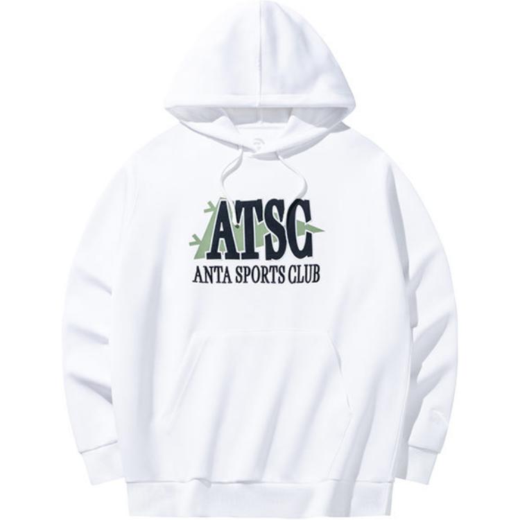 Anta Hoodie Pullover Snow White - Lifestyle Series Long Sleeve Sweatshirt 152438703-1