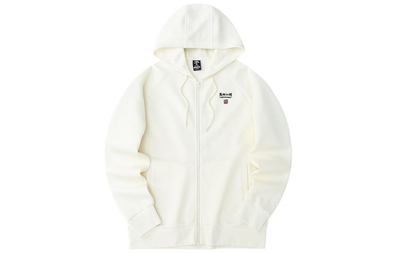 Anta Hoodie White Unisex - Chinese Character Print on Back, Lifestyle Series 952238710-2