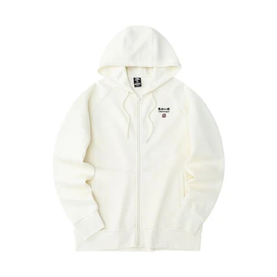 Anta Hoodie White Unisex - Chinese Character Print on Back, Lifestyle Series 952238710-2