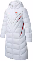 Order Anta Hype Series Unisex Long Down Jacket with Hooded Zip Design - Pure White 452210733-1