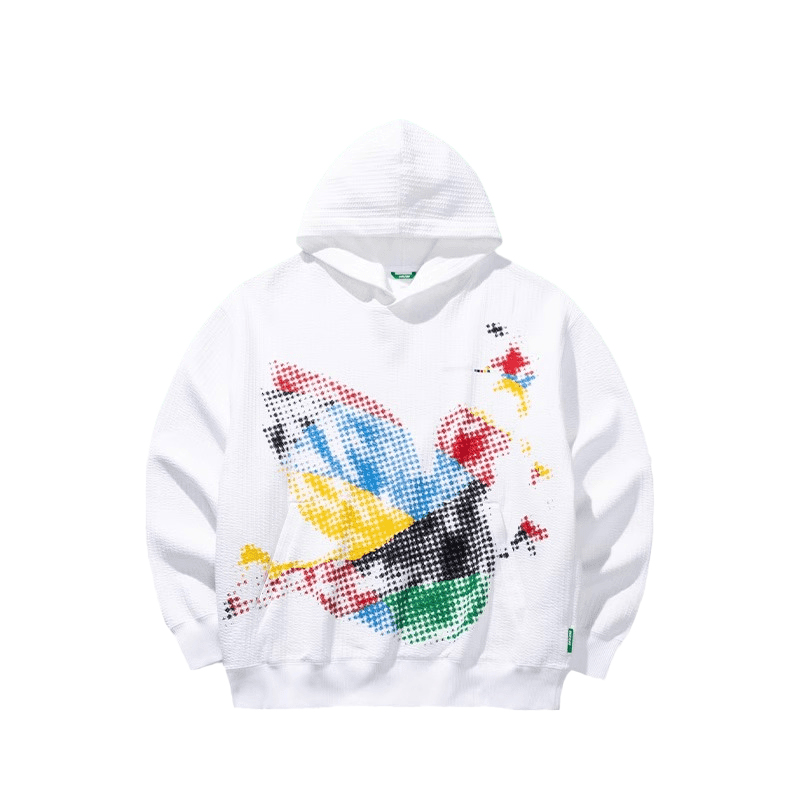 Anta ICONIC Peace Dove Cartoon Hoodie Snowflake White Casual Wear 152438721R-1