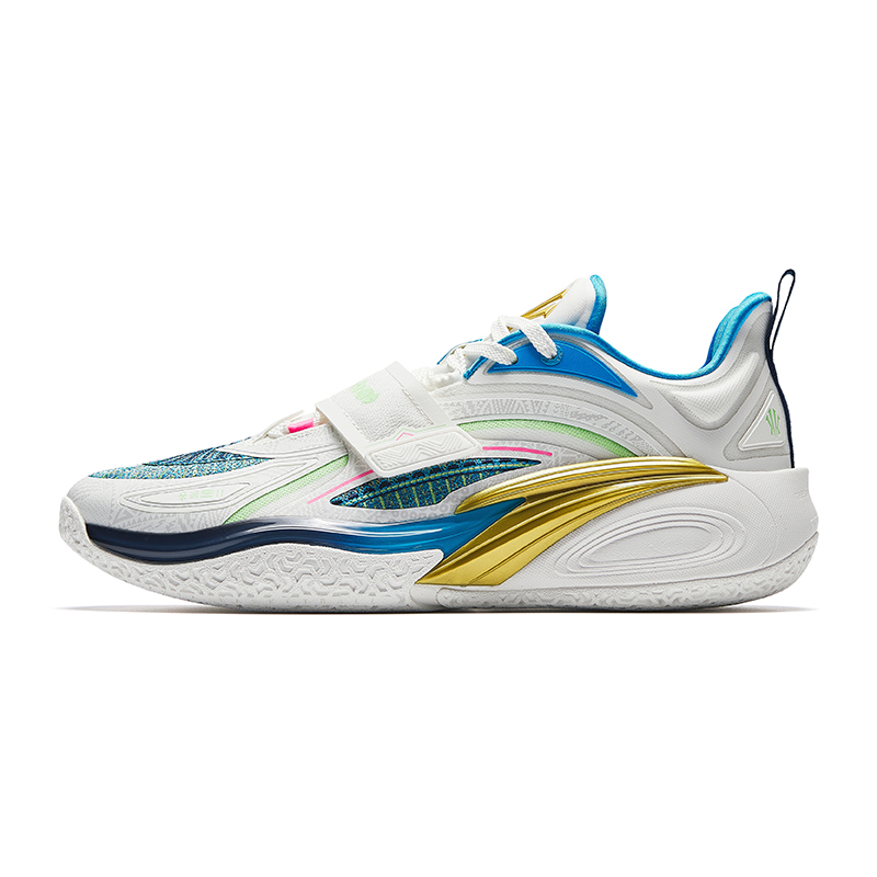 Anta KAI 1 Low-Top Basketball Shoes White/Blue Comfort Anti-Slip Cushioning 112611110SF-1
