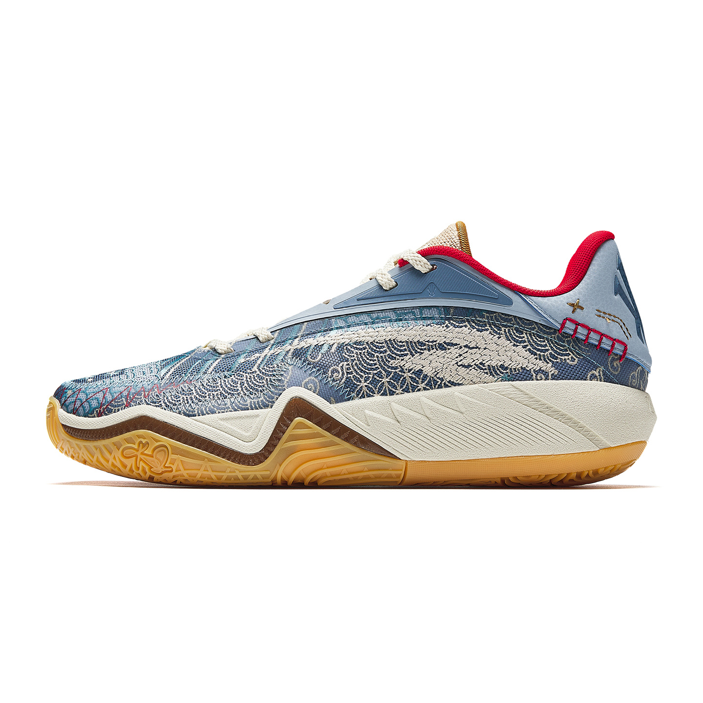 Anta KAI 3 Low Basketball Shoes Blue White Red - Cushioning & Durable. 112621102-4