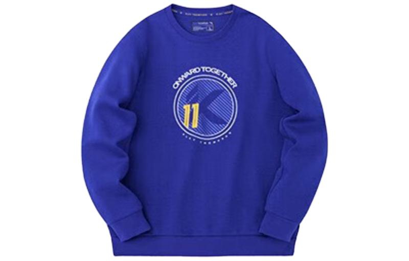 Anta Klay Thompson KT Basketball Series Warriors Blue Pullover Sweatshirt Men 152331736-3