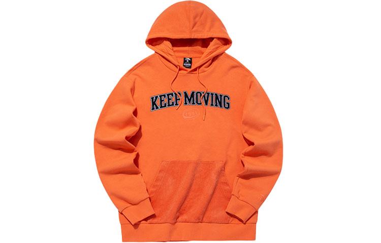 Anta Knit Hoodie Pink Wax Orange - Fleece Lined Casual Collection 152148727-2