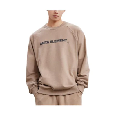 Anta Knit Pullover Long-Sleeve Sweatshirt Deadwood Color AC5610-2