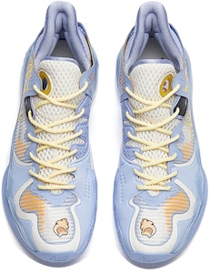 Anta安踏 狂潮 4 美食限定 魯蛇粉 氮科技 耐磨透氣 低筒 籃球鞋 藍黃 Lookbook Anta安踏 狂潮 4 美食限定 魯蛇粉 氮科技 耐磨透氣 低筒 籃球鞋 藍黃