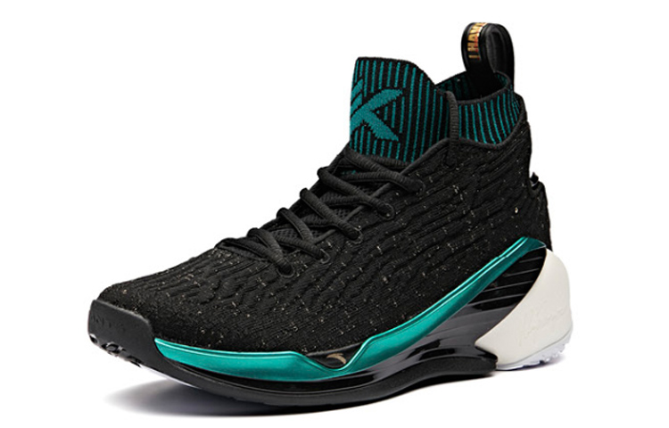 Lookbook 안타 KT4 하이 '블랙 그린' 농구화 11911101-1