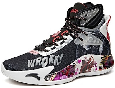 Anta KT5 Hitam Putih Merah Graffiti 'Deadpool Marvel' 112041101S-1 Lookbook Anta KT5 Hitam Putih Merah Graffiti 'Deadpool Marvel' 112041101S-1