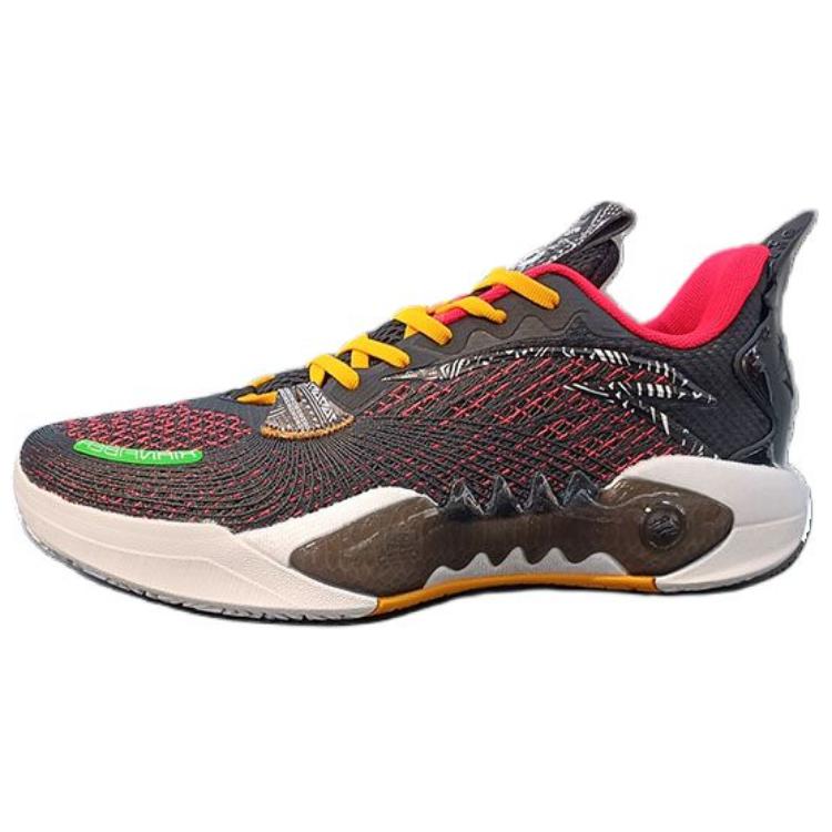 Anta Kt5 Team Low Basketball Shoes Black Red Anti-Slip Cushion Sneakers 112421606S-4