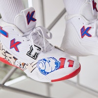 Anta安踏 KT6 湯普森 減震防滑耐磨 高筒 籃球鞋 白藍紅 1