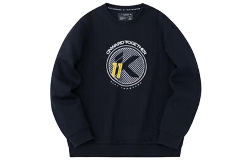 Anta KT Basketball Letter Crewneck Sweatshirt Black - 152331736-4