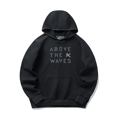 Anta KT Basketball Letter Print Pullover Hoodie Black - Unisex Couples Edition 152211729-3