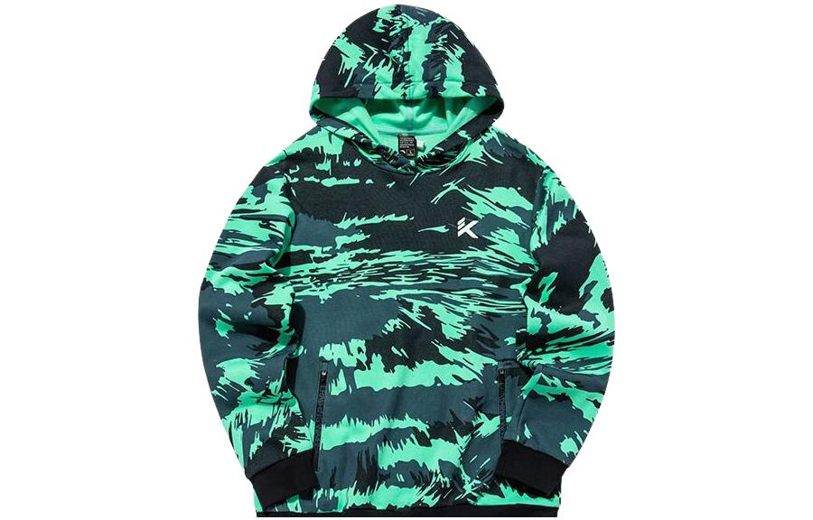 Anta KT Basketball Series Hoodie Fairy Green Letter Print 152141743-2