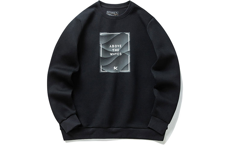 Anta KT Basketball Series Relaxed Pullover Black Sweatshirt 152211717-3
