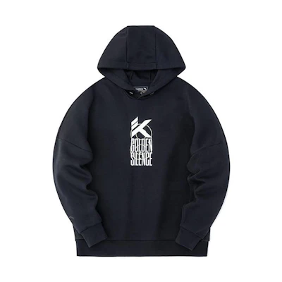 Anta KT Series FW22 Printed Logo Hoodie Sportswear Black 152241711S-4