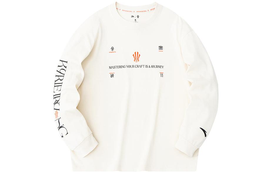 Anta Kyrie Series Graphic Crewneck Sweatshirt Unisex - Pumice White 172341402-1