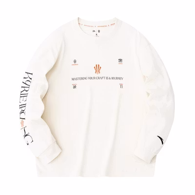 Anta Kyrie Series Graphic Crewneck Sweatshirt Unisex - Pumice White 172341402-1