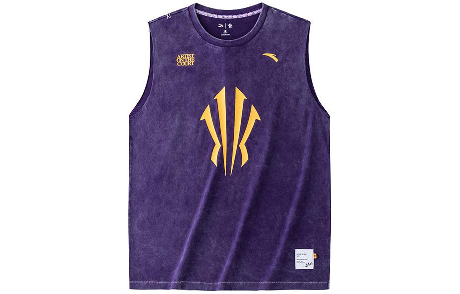 Anta Kyrie Series Purple Logo Print Sleeveless Crewneck Vest Unisex 172421113-2