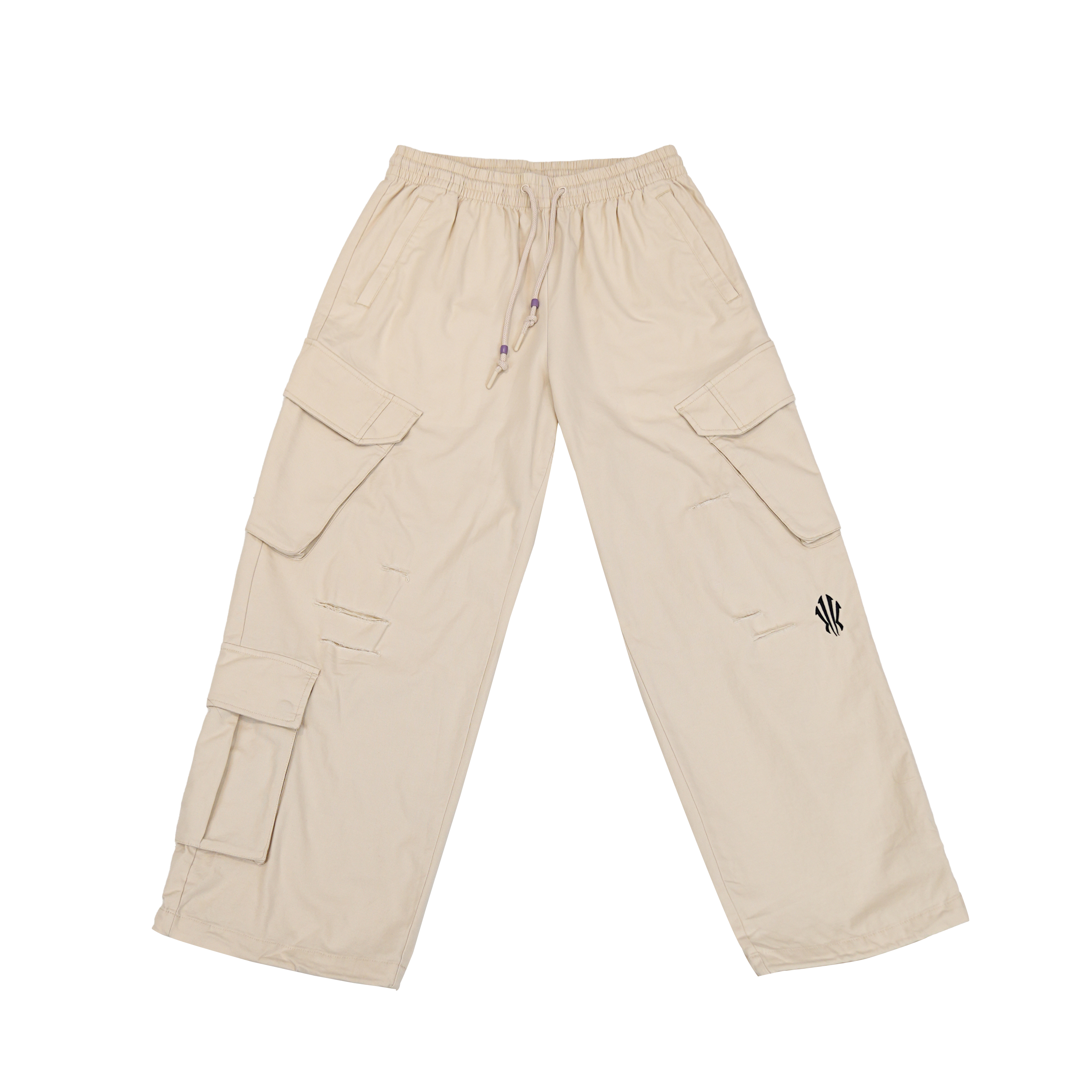 Anta Kyrie Series Summer Ripped Cargo Pants Sand Gray Unisex Loose Fit. 172631507-2