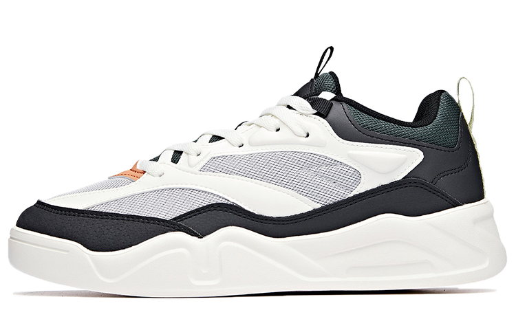 Anta Leather Low-Top Training Sneakers 'White Black' 112048045-3