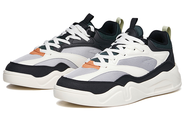 Order Anta Leather Low-Top Training Sneakers 'White Black' 112048045-3