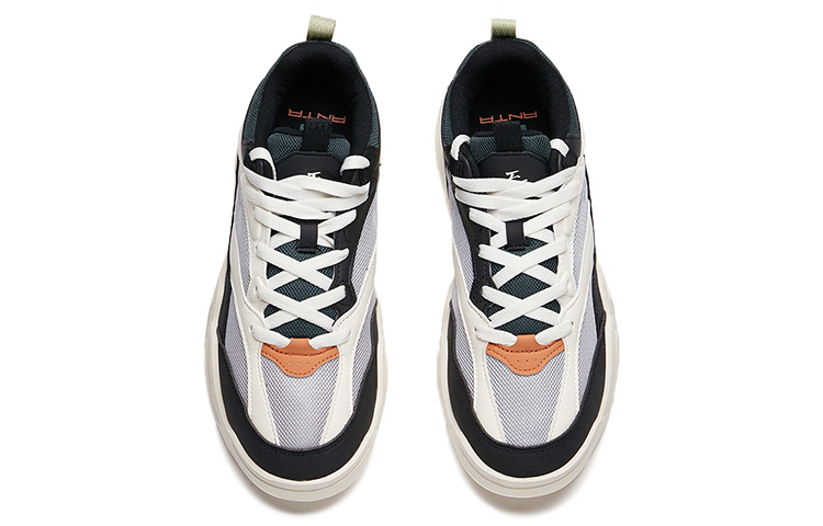 Lookbook Anta Leather Low-Top Training Sneakers 'White Black' 112048045-3