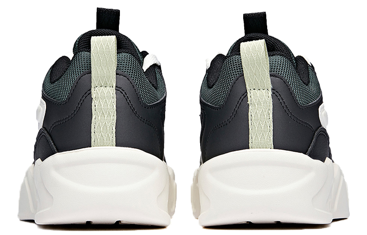 Shop Anta Leather Low-Top Training Sneakers 'White Black' 112048045-3