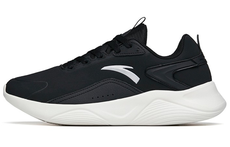 Anta Leather Running Shoes 'Black White'