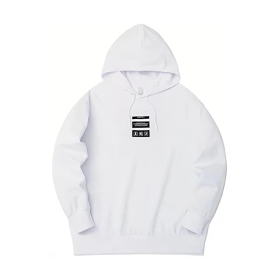 Anta Letter Embroidered Drawstring Sweatshirt Unisex - Pure White 152311749-1