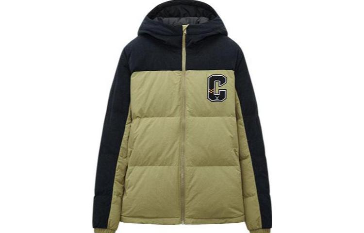 Anta Letter Embroidery Thick Hooded Down Jacket Green - Lifestyle Series 152248905-6