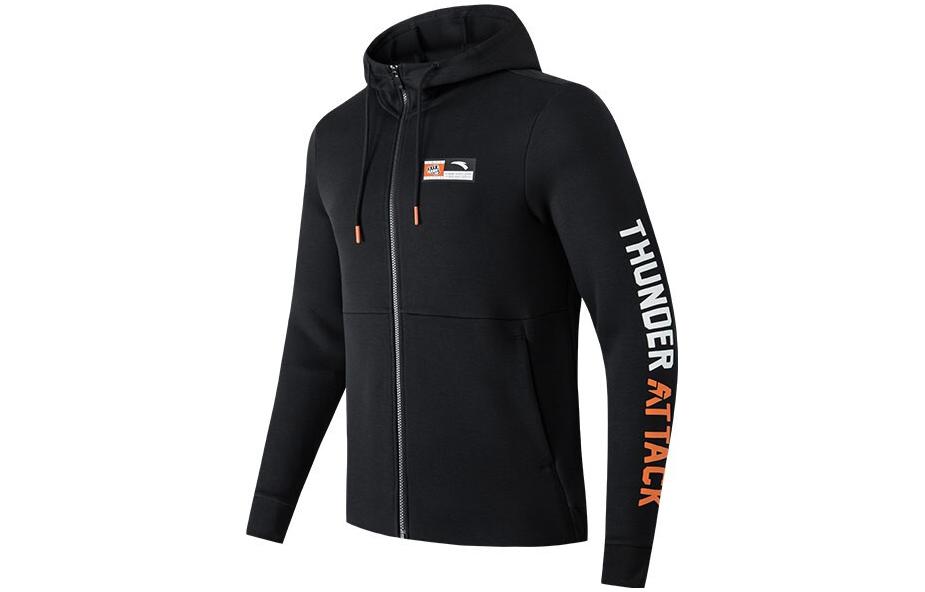 Anta Letter Print Hooded Jacket 152217703-2