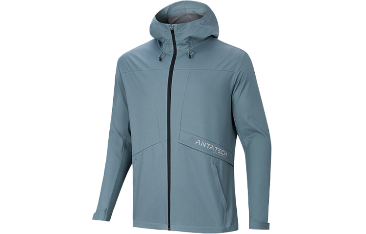 Anta Letter Print Hooded Jacket in Serenity Green 952317610-2
