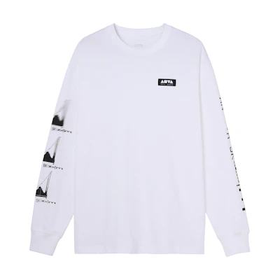 Anta Letter Print Logo Crewneck Knit Sweatshirt Unisex Snowflake White 172238717-1