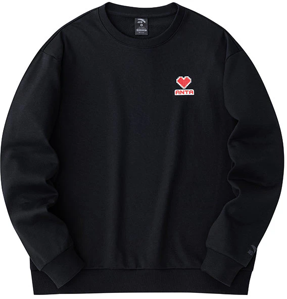 anta-letter-print-unisex-casual-long-sleeve-sweatshirt-basic-black-972418701-3