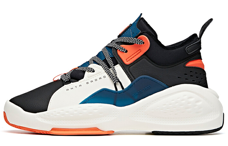 Anta Life Black White Blue 'Domineering Fleece High-Top' 112048080-5