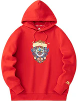 Anta Life Cartoon Hoodie Pullover Loose Fit Rich Red 152418746-2 Anta Life Cartoon Hoodie Pullover Loose Fit Rich Red 152418746-2